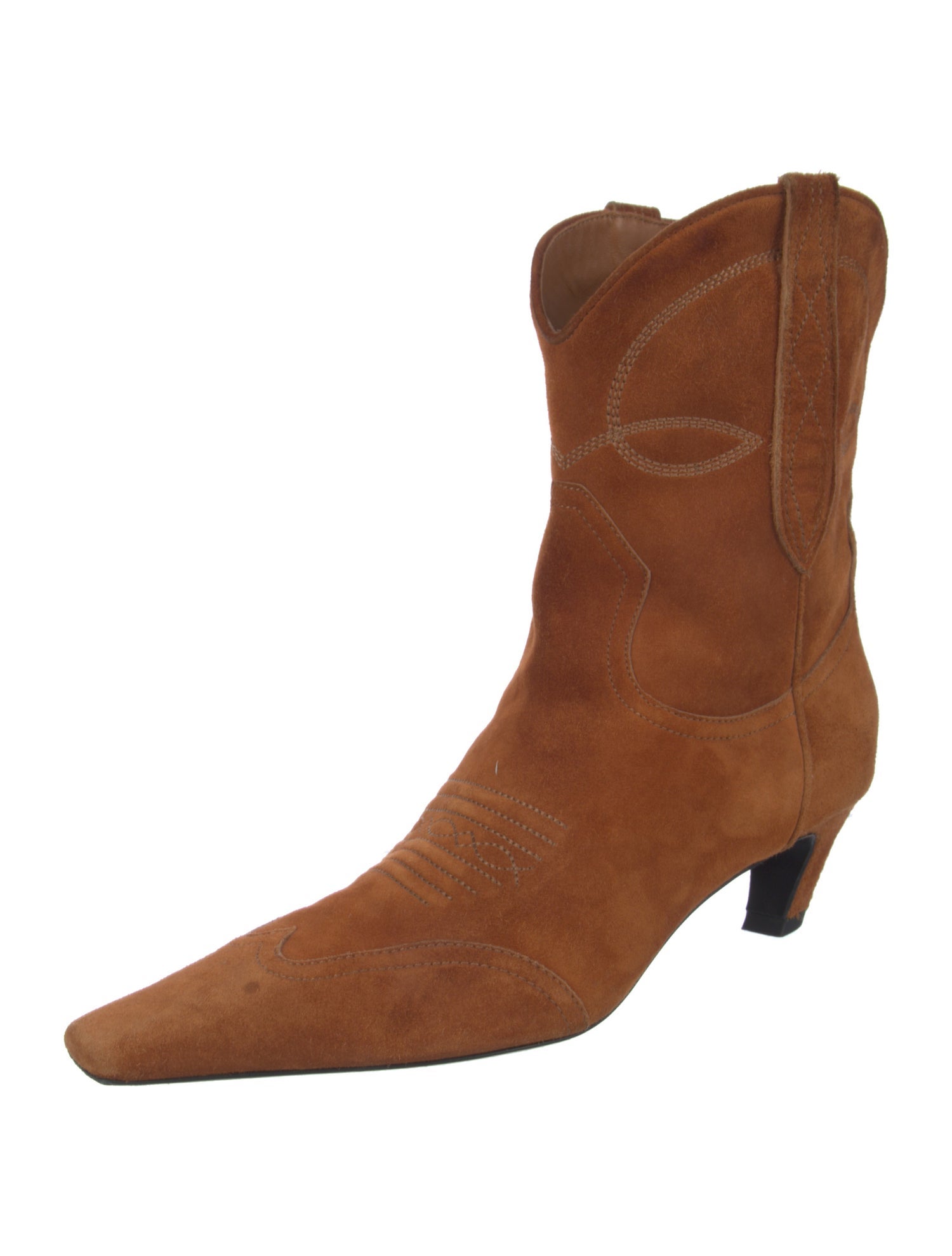 Khaite Suede Western Boots