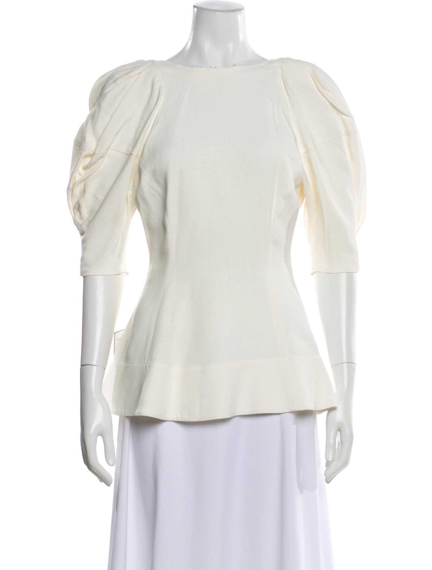 Khaite Bateau Neckline Three-Quarter Sleeve Blouse