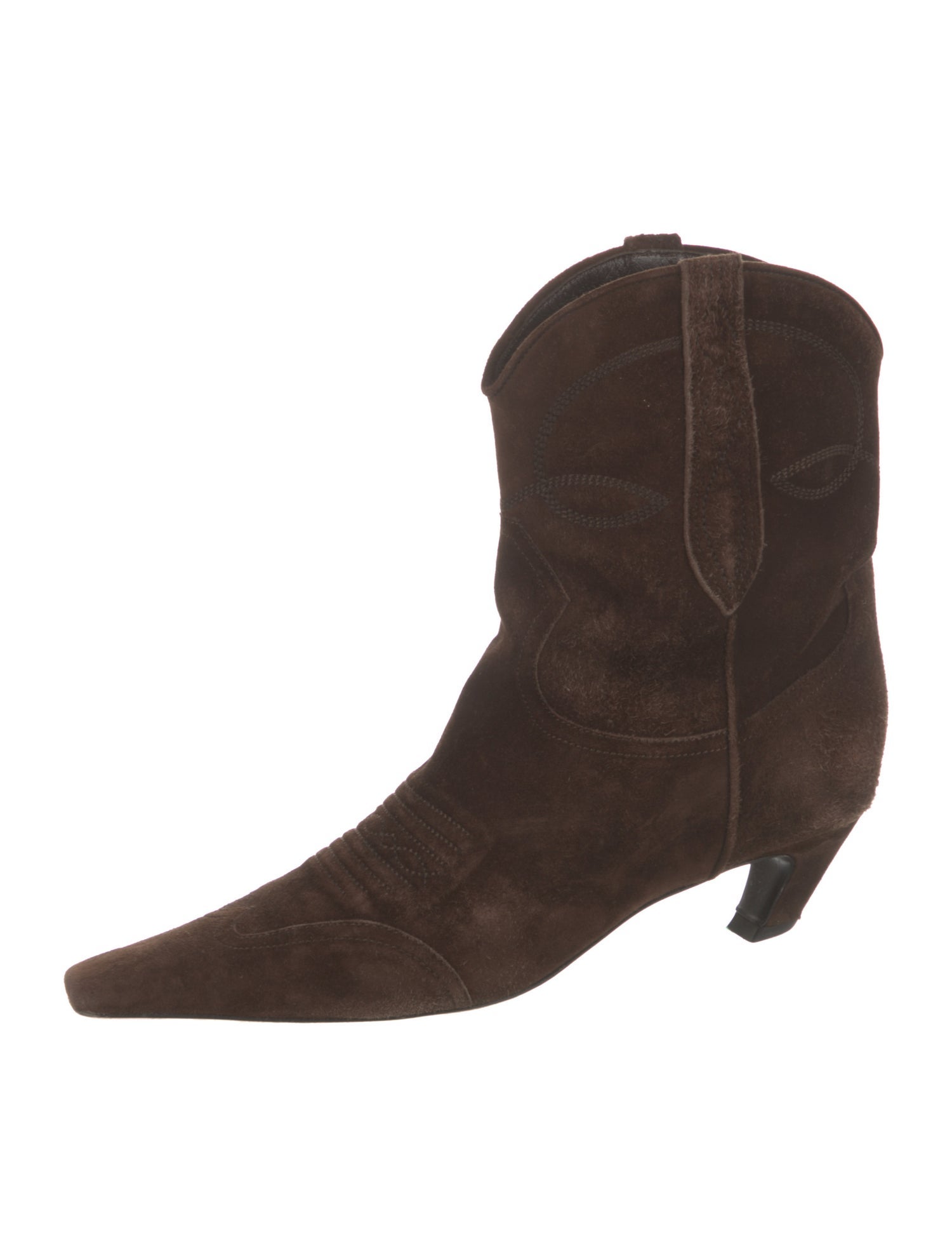 Khaite Suede Western Boots