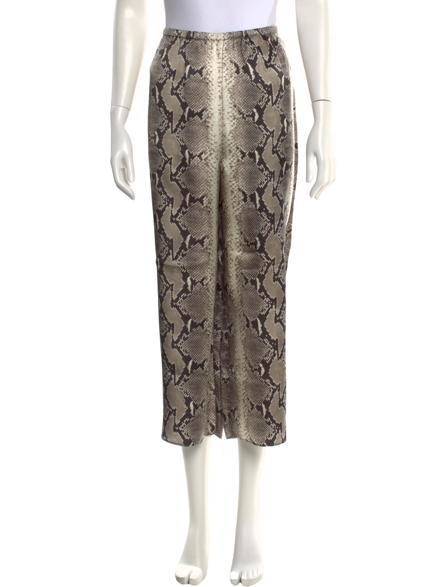 Khaite Animal Print Wide Leg Pants