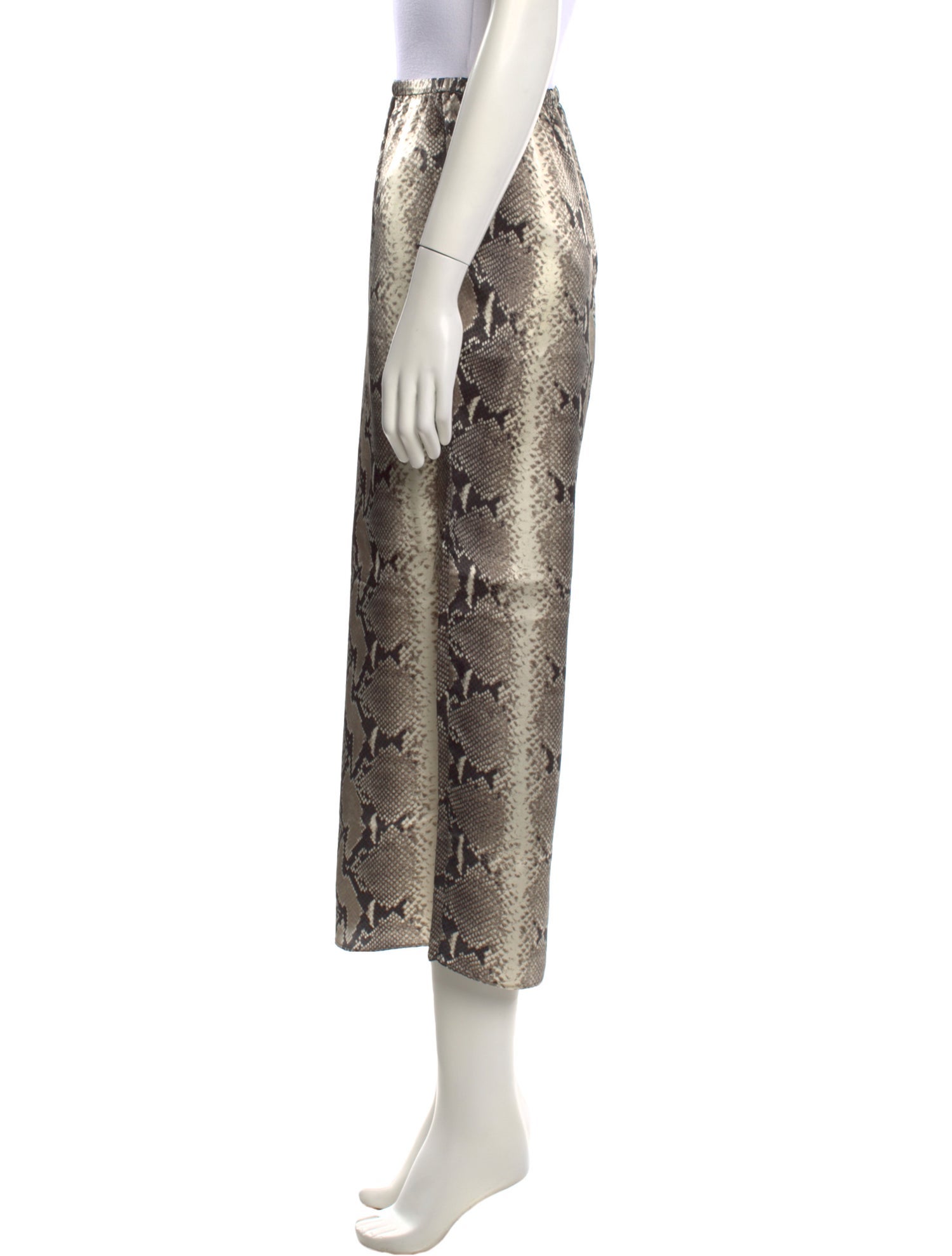 Khaite Animal Print Wide Leg Pants
