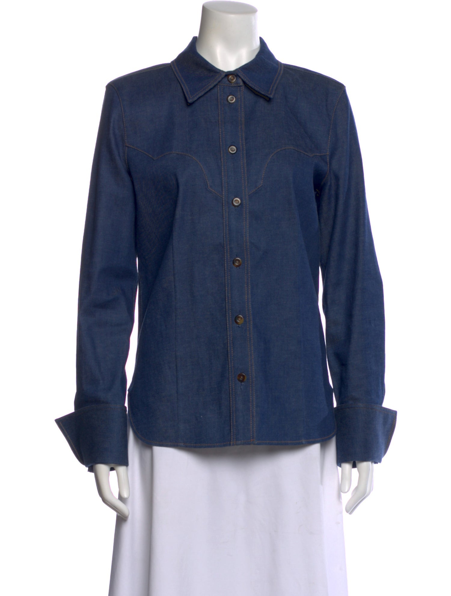 Khaite Long Sleeve Button-Up Top