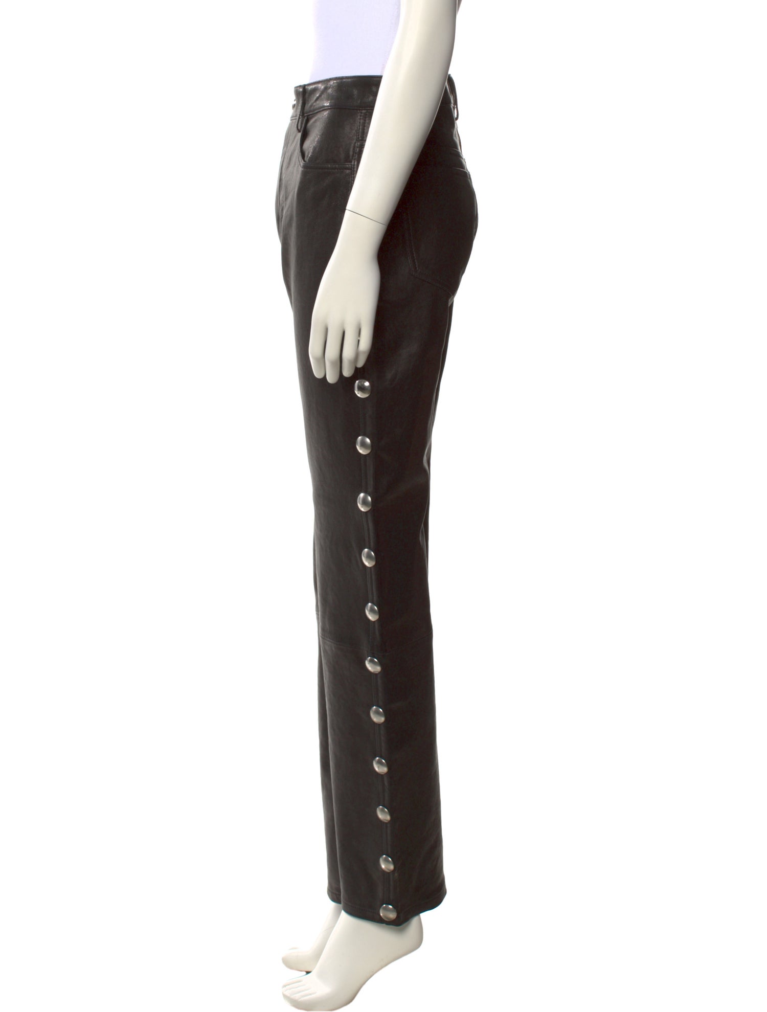 Khaite Lambskin Straight Leg Pants