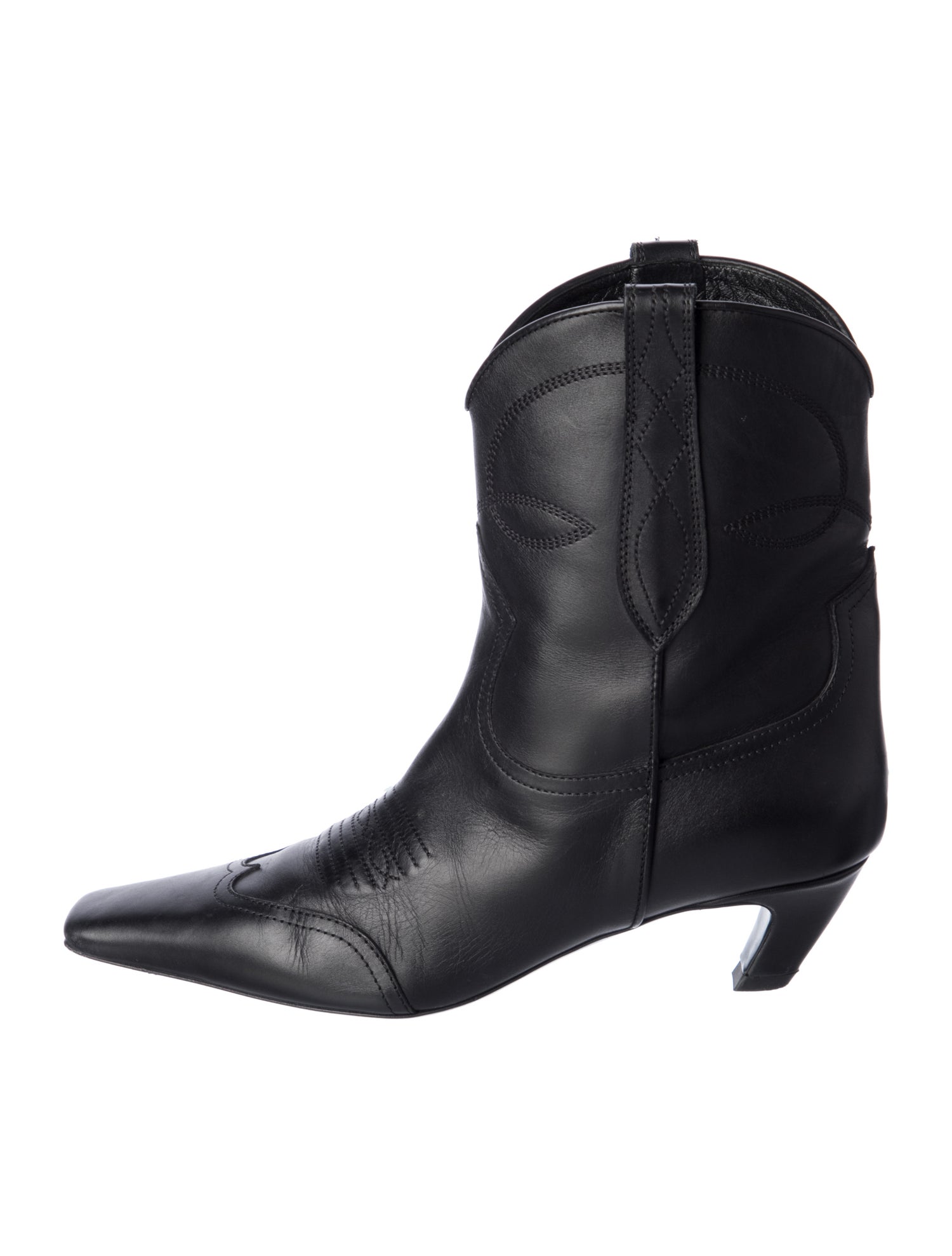 Khaite Leather Western Boots