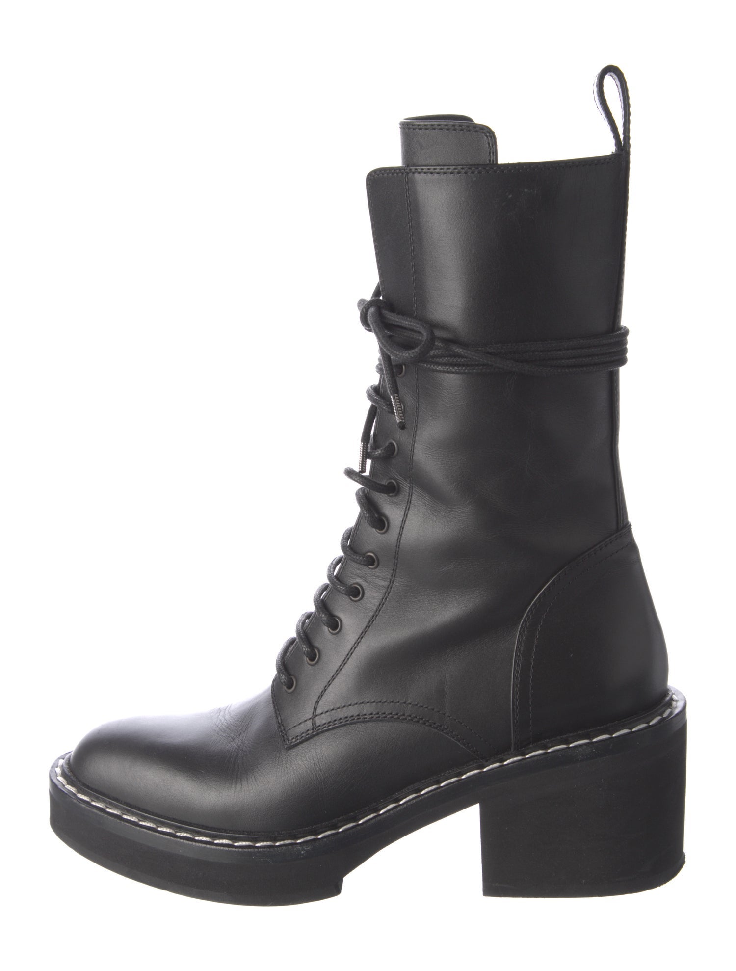 Khaite Leather Combat Boots