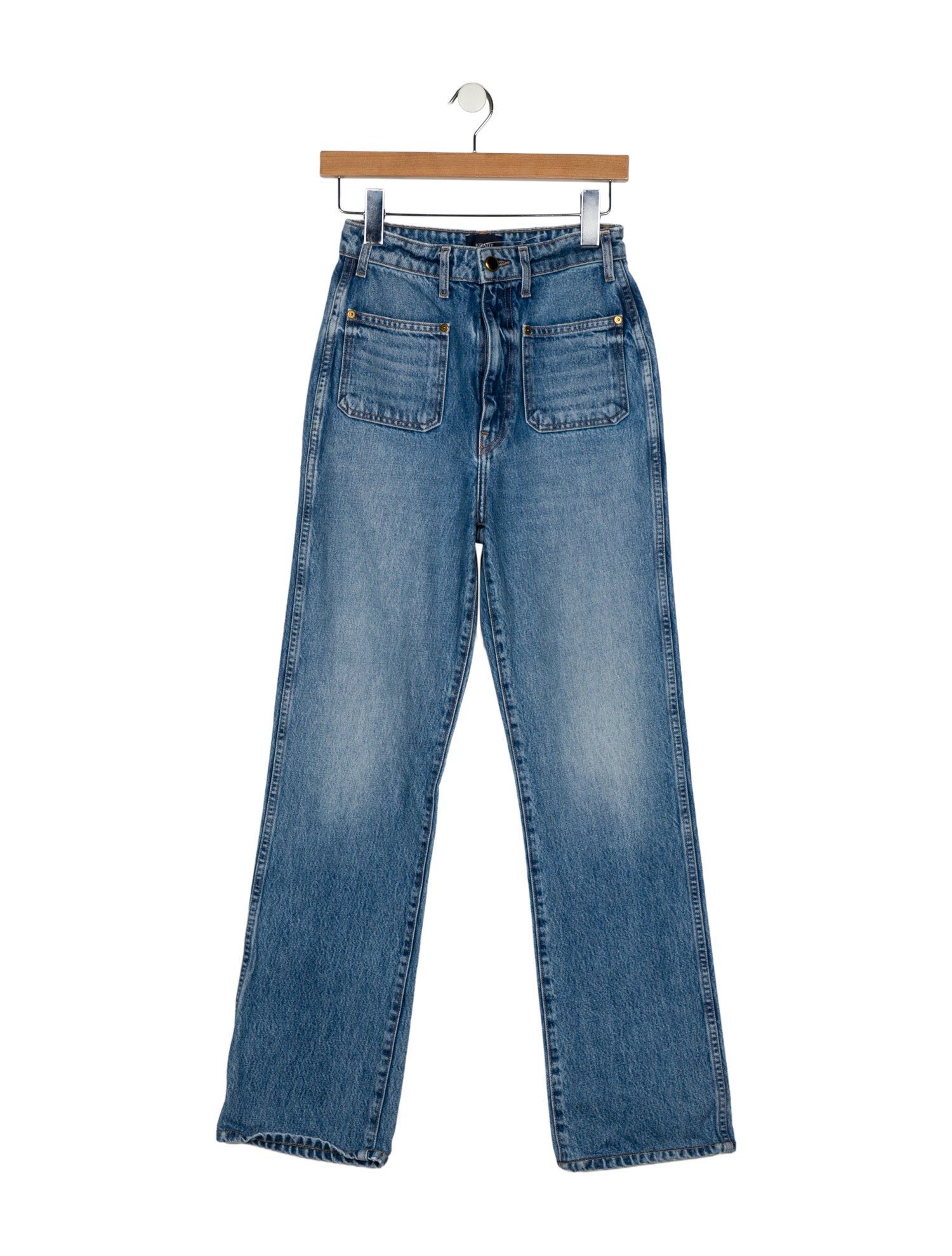 Khaite High-Rise Straight Leg Jeans