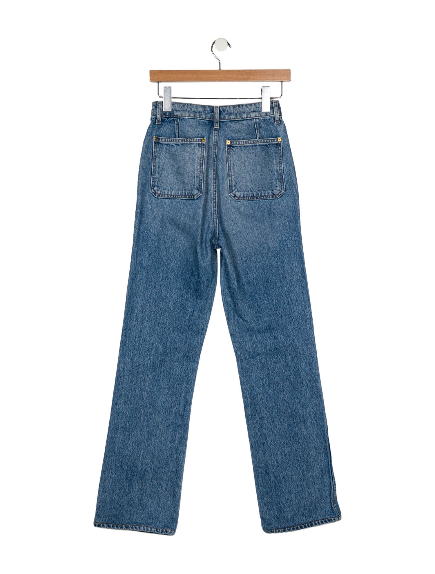 Khaite High-Rise Straight Leg Jeans