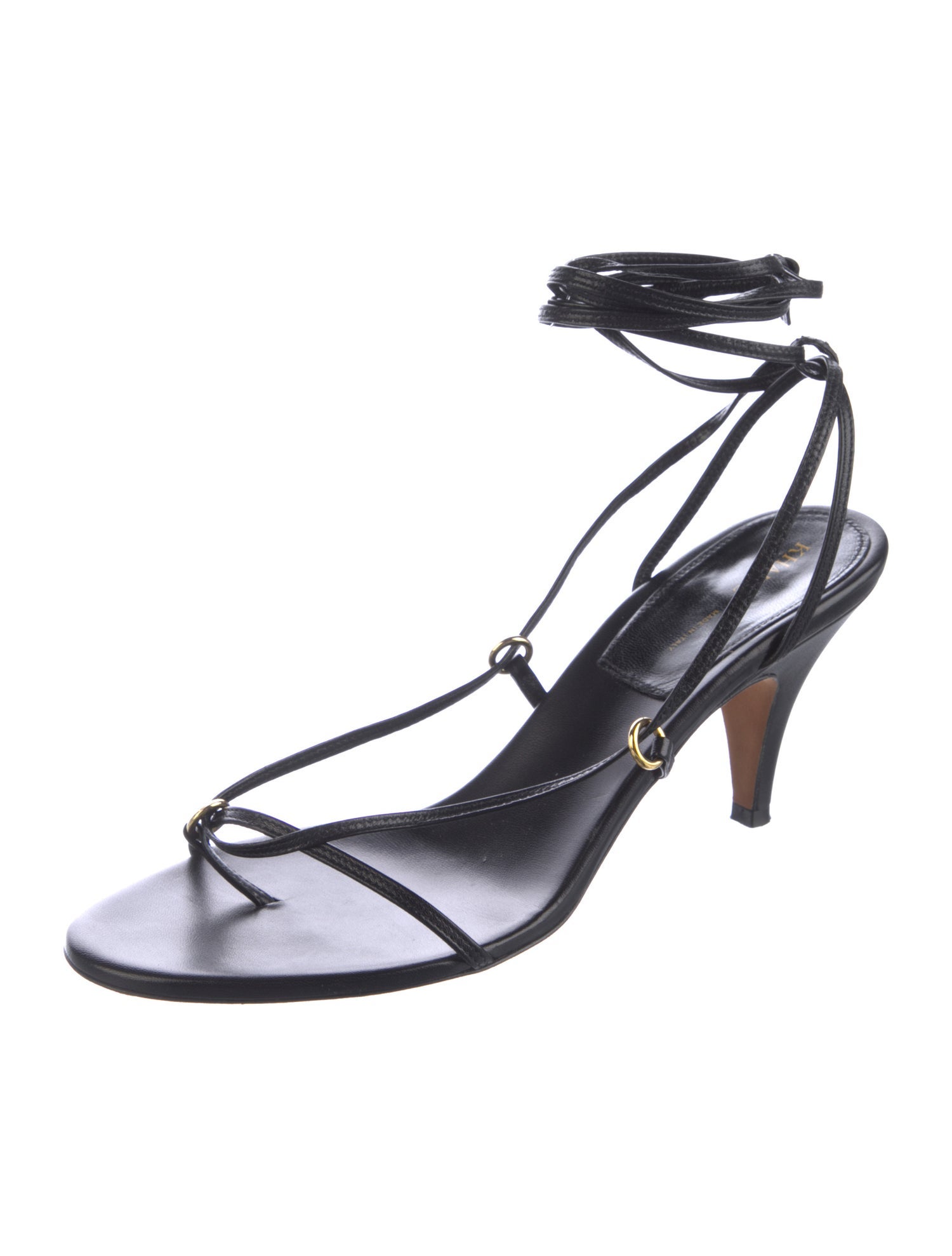 Khaite Leather Slingback Sandals
