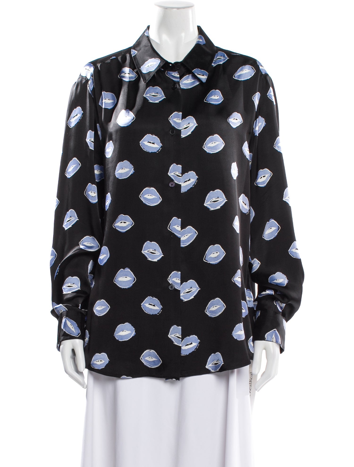 Khaite Graphic Print Long Sleeve Blouse