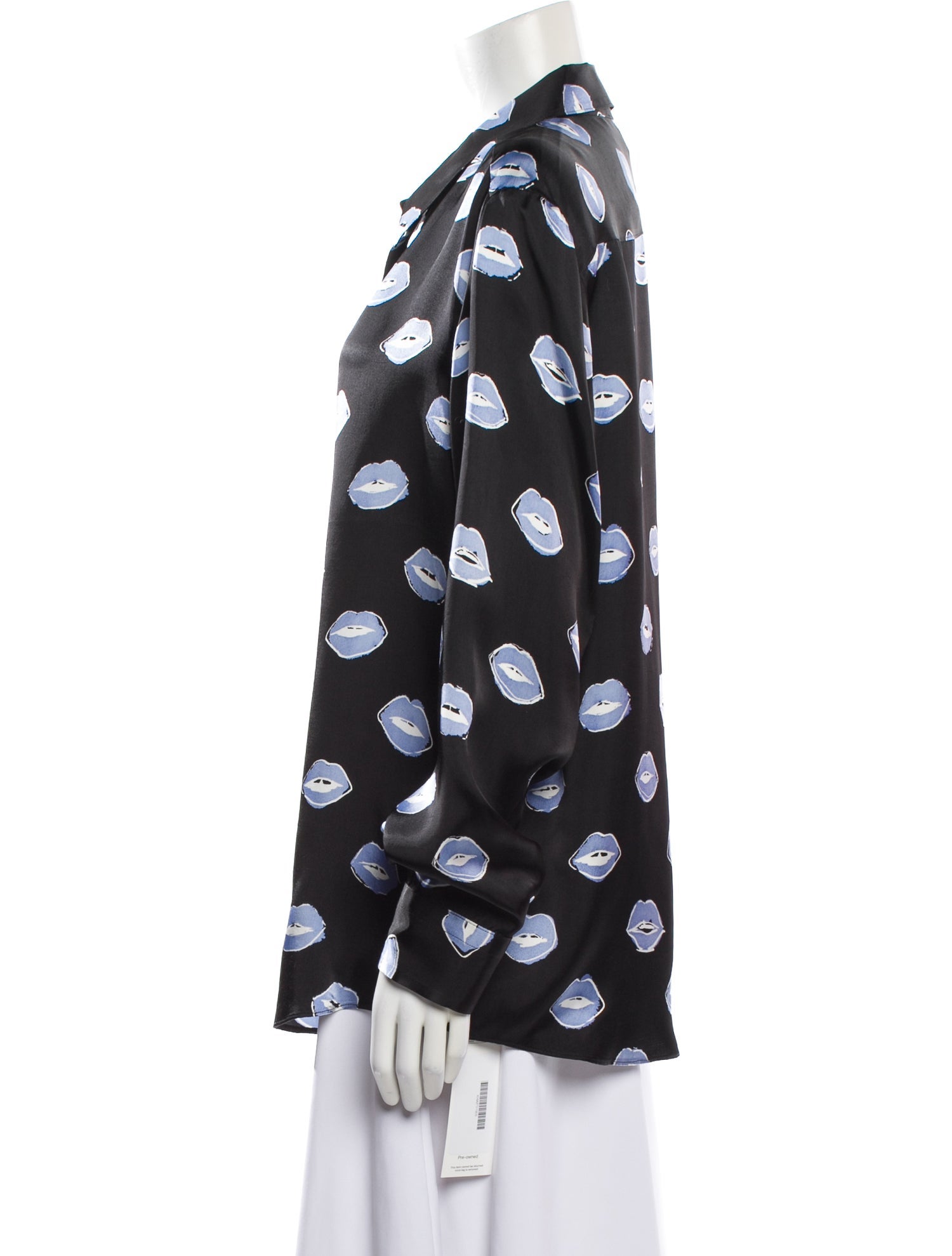 Khaite Graphic Print Long Sleeve Blouse