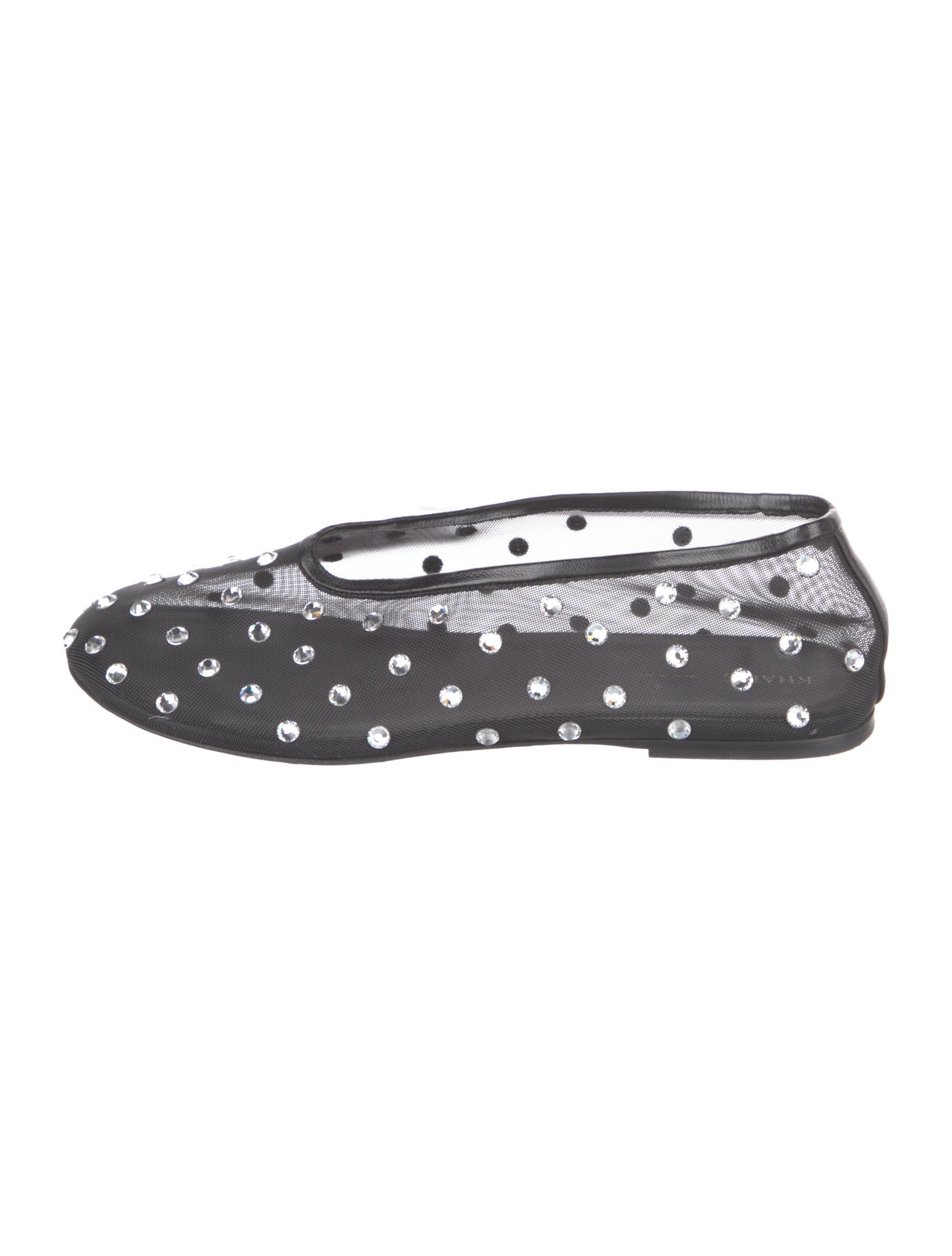 Khaite Mesh Lace Pattern Ballet Flats