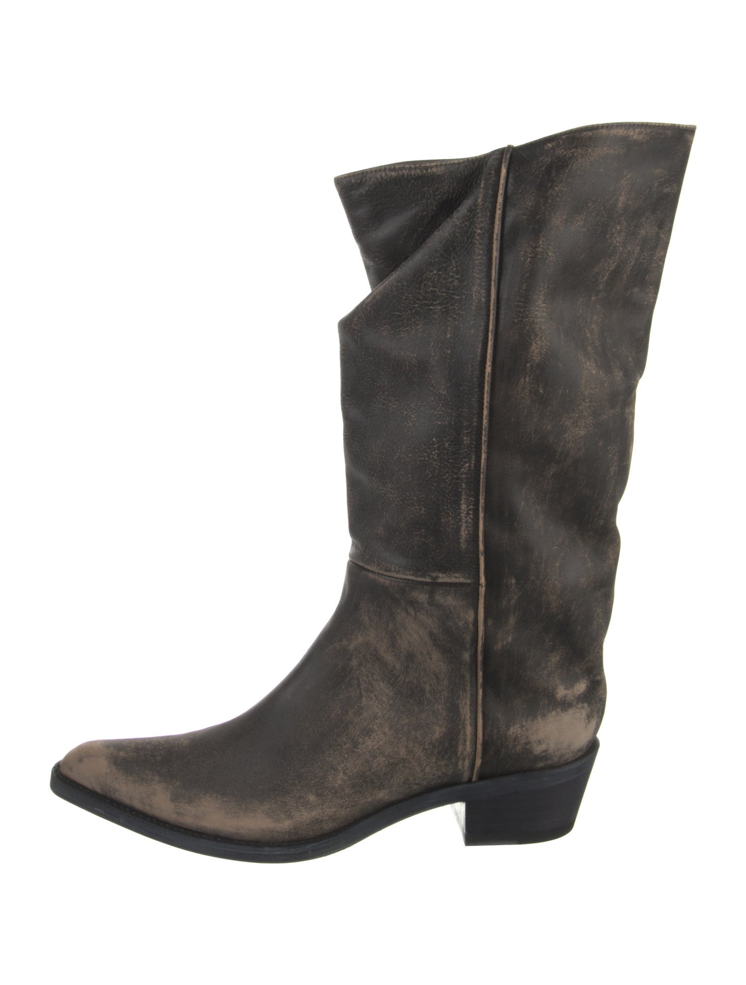 Khaite Leather Western Boots