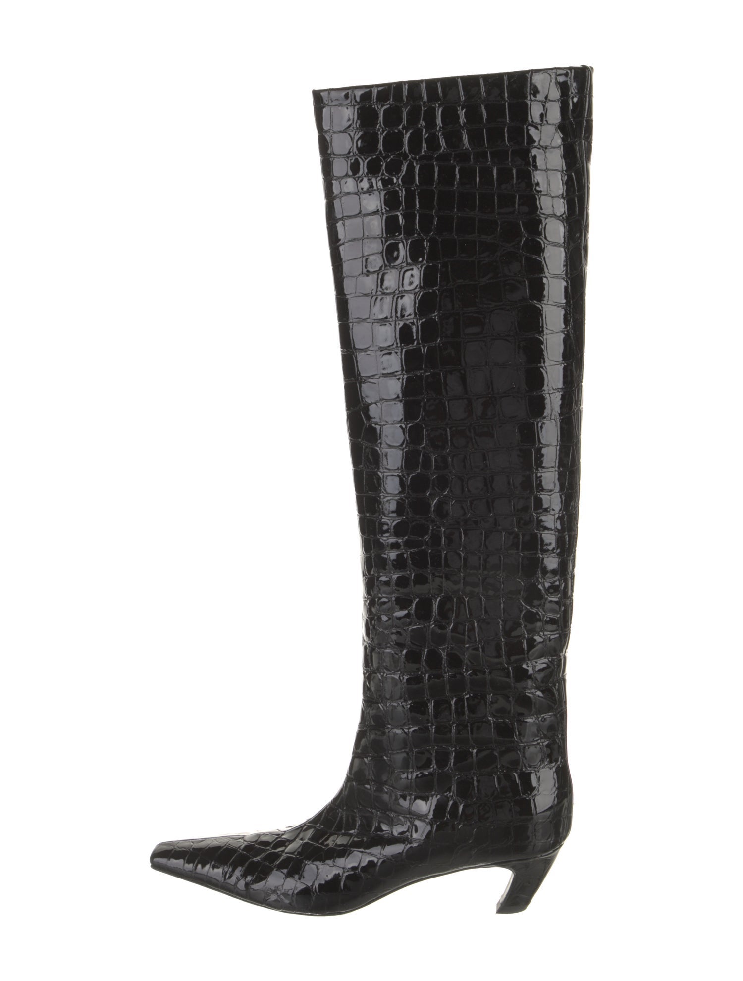 Khaite Embossed Leather Boots