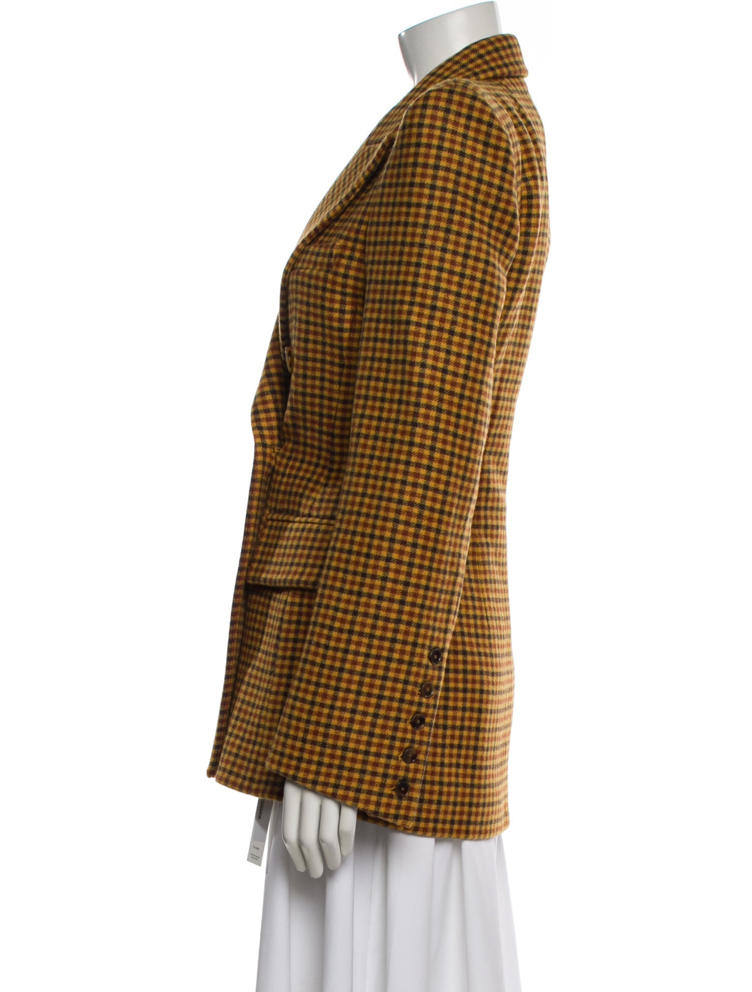Khaite Virgin Wool Tweed Pattern Peacoat