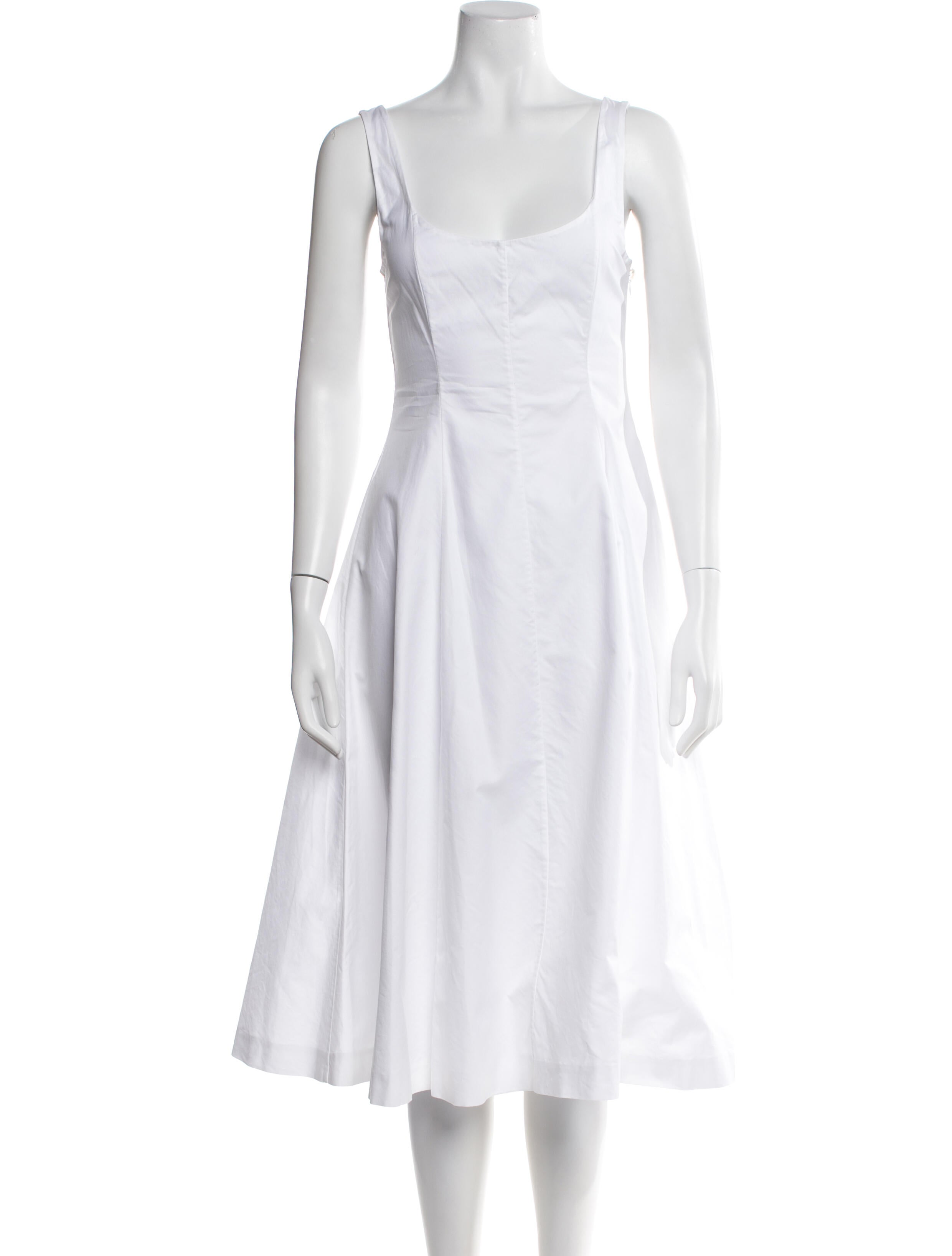 Khaite Scoop Neck Midi Length Dress