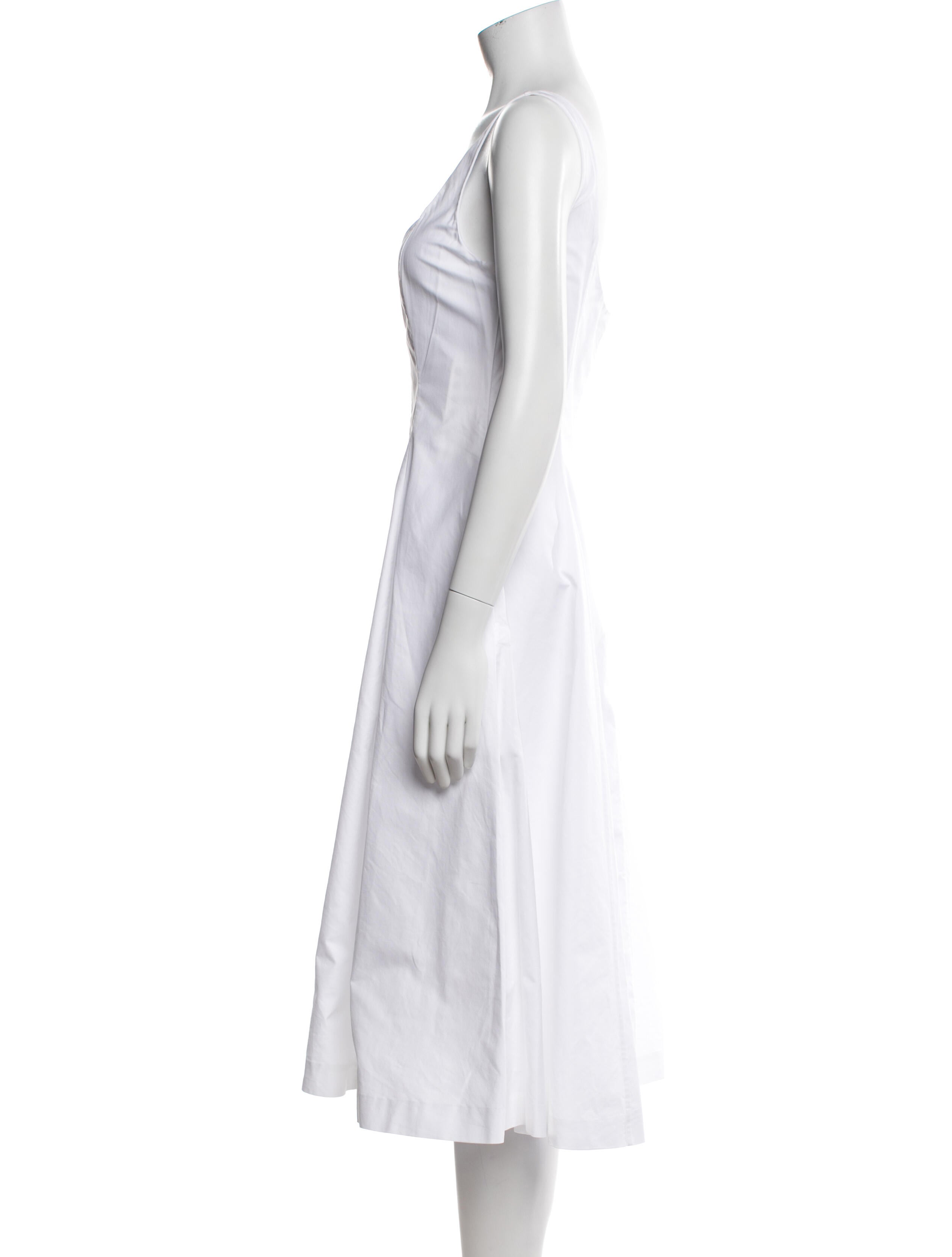 Khaite Scoop Neck Midi Length Dress