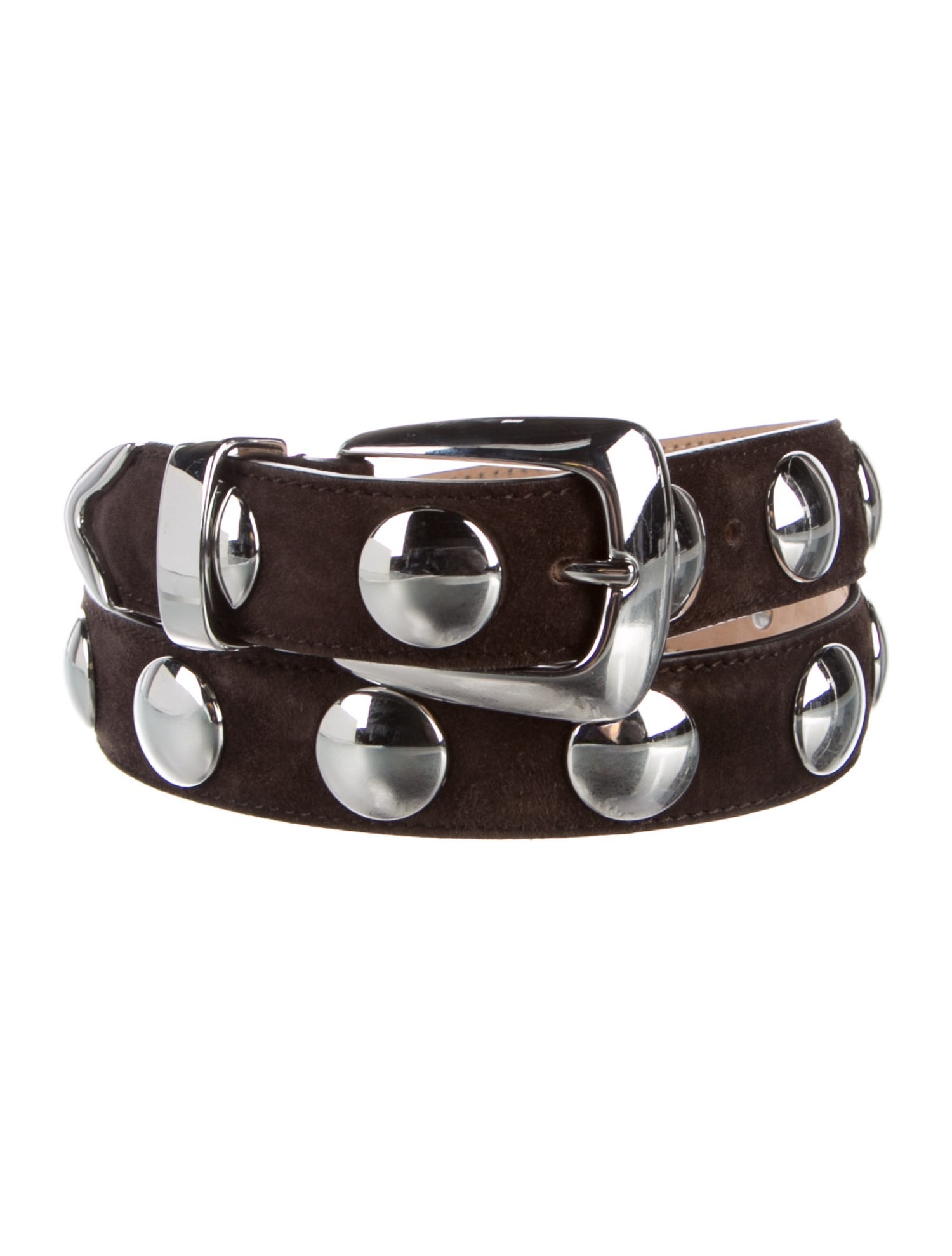 Khaite Suede Studded Accents Belt