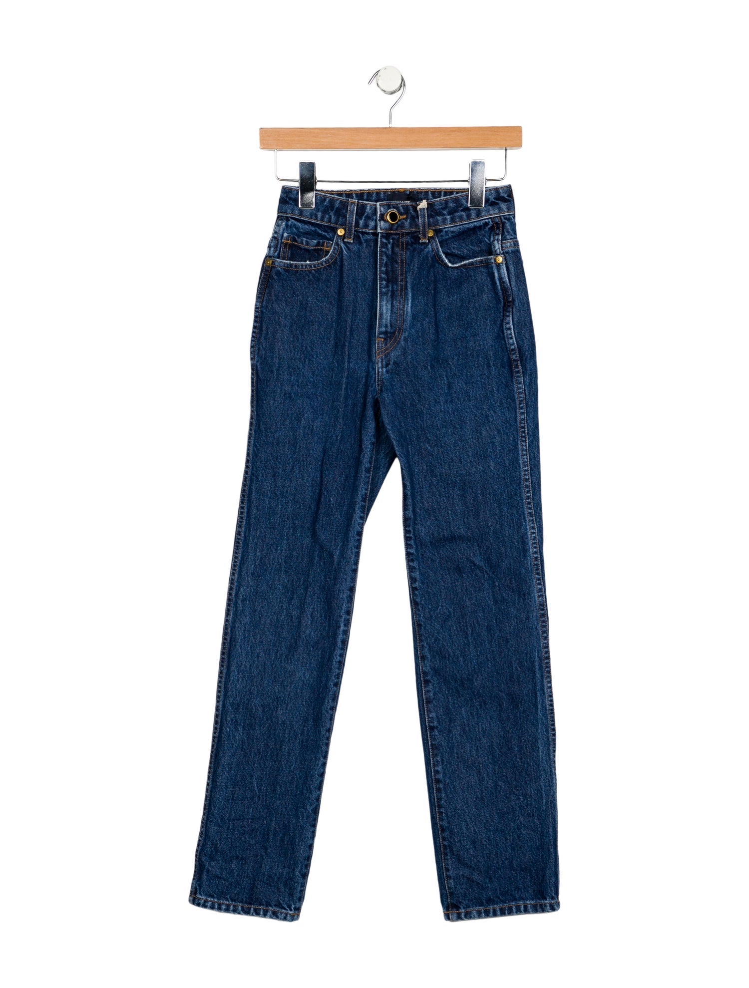 Khaite Mid-Rise Straight Leg Jeans w/ Tags