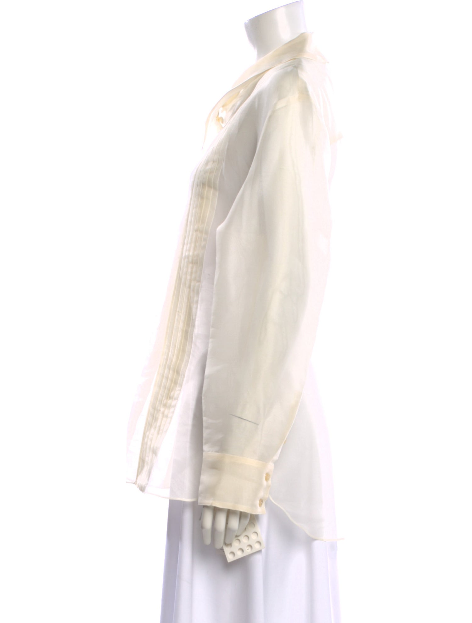 Khaite Silk Long Sleeve Blouse