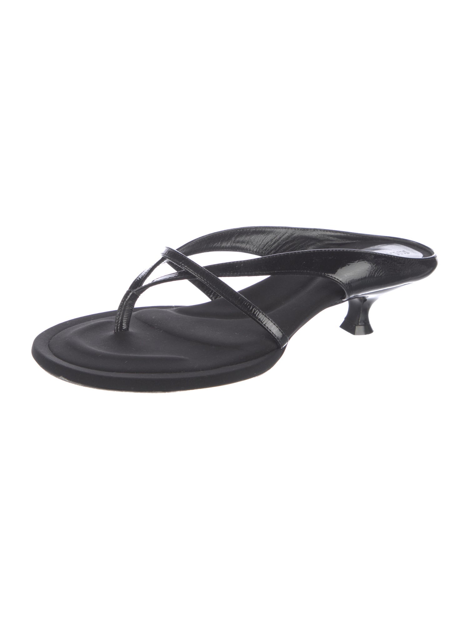 Khaite Patent Leather Slides