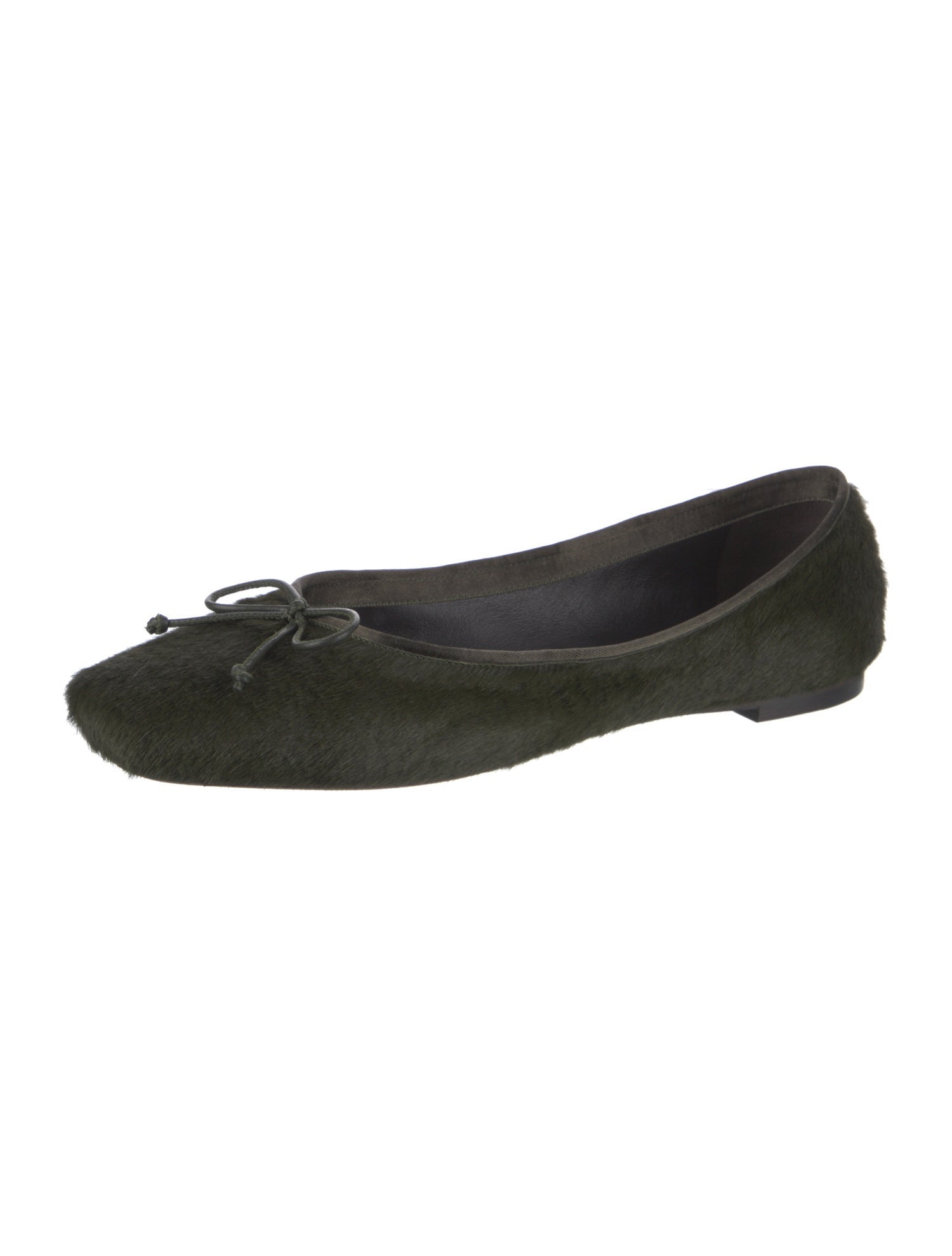 Khaite Calf Hair Bow Accents Ballet Flats