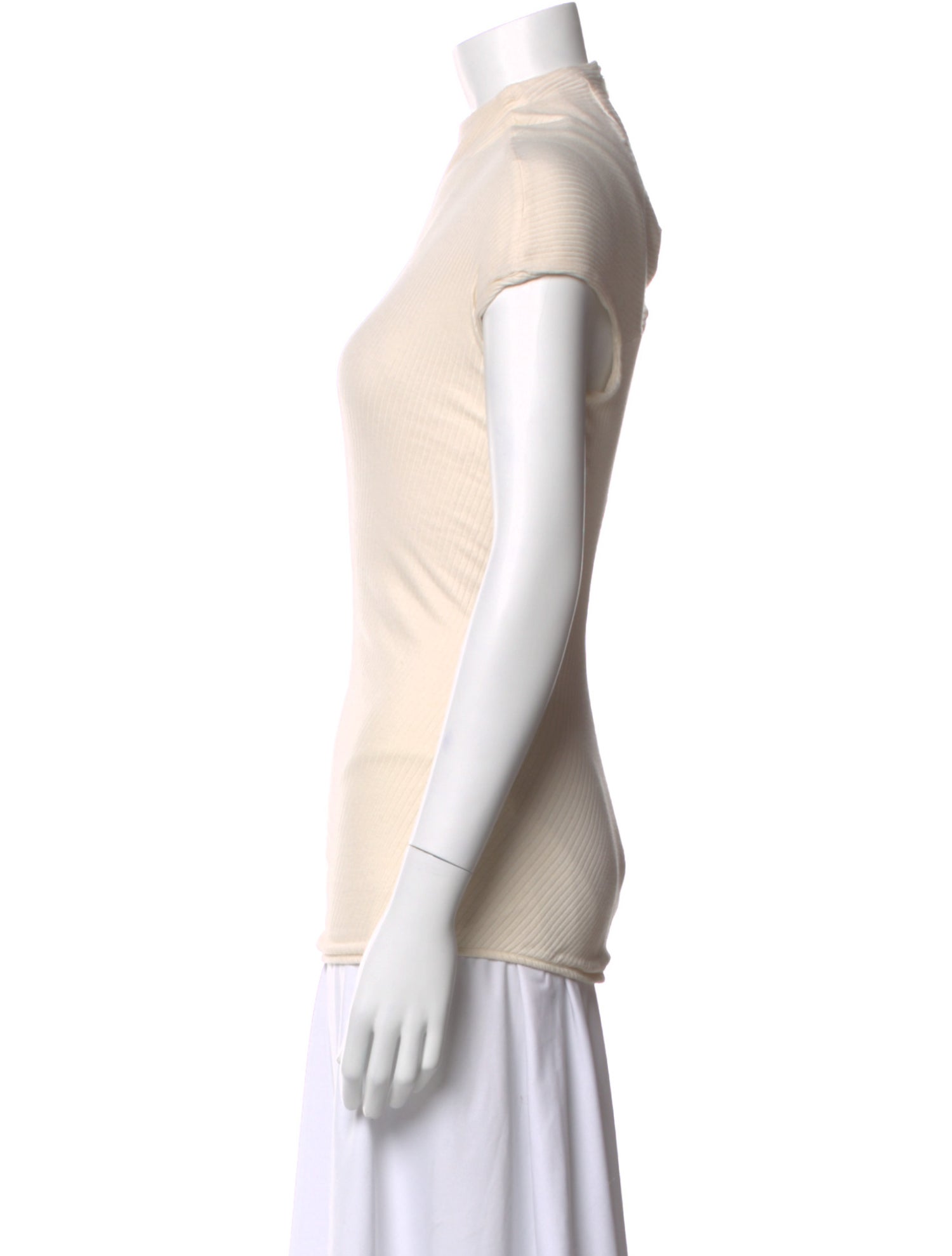 Khaite Mock Neck Short Sleeve Top