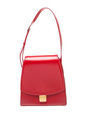 Pre-owned Khaite Leather Shoulder Bag In Red