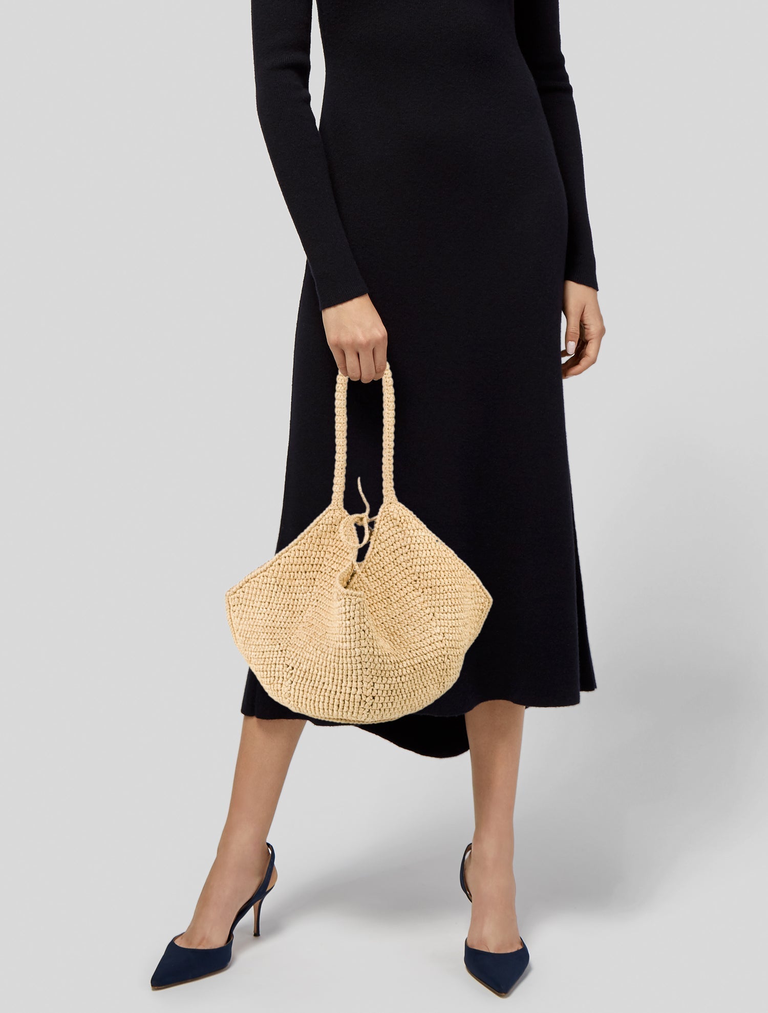 Khaite Raffia Hobo