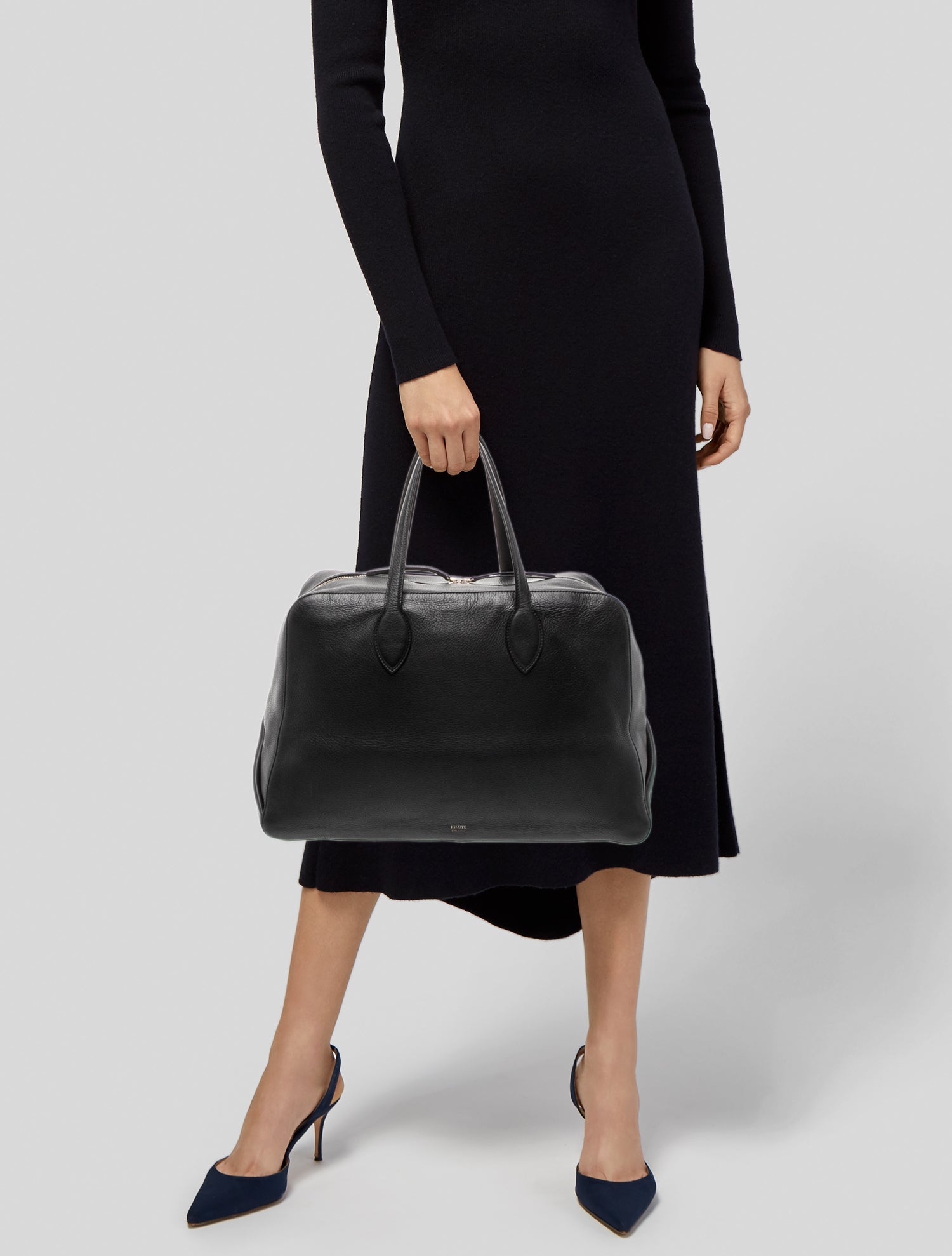 Khaite Leather Weekender Bag