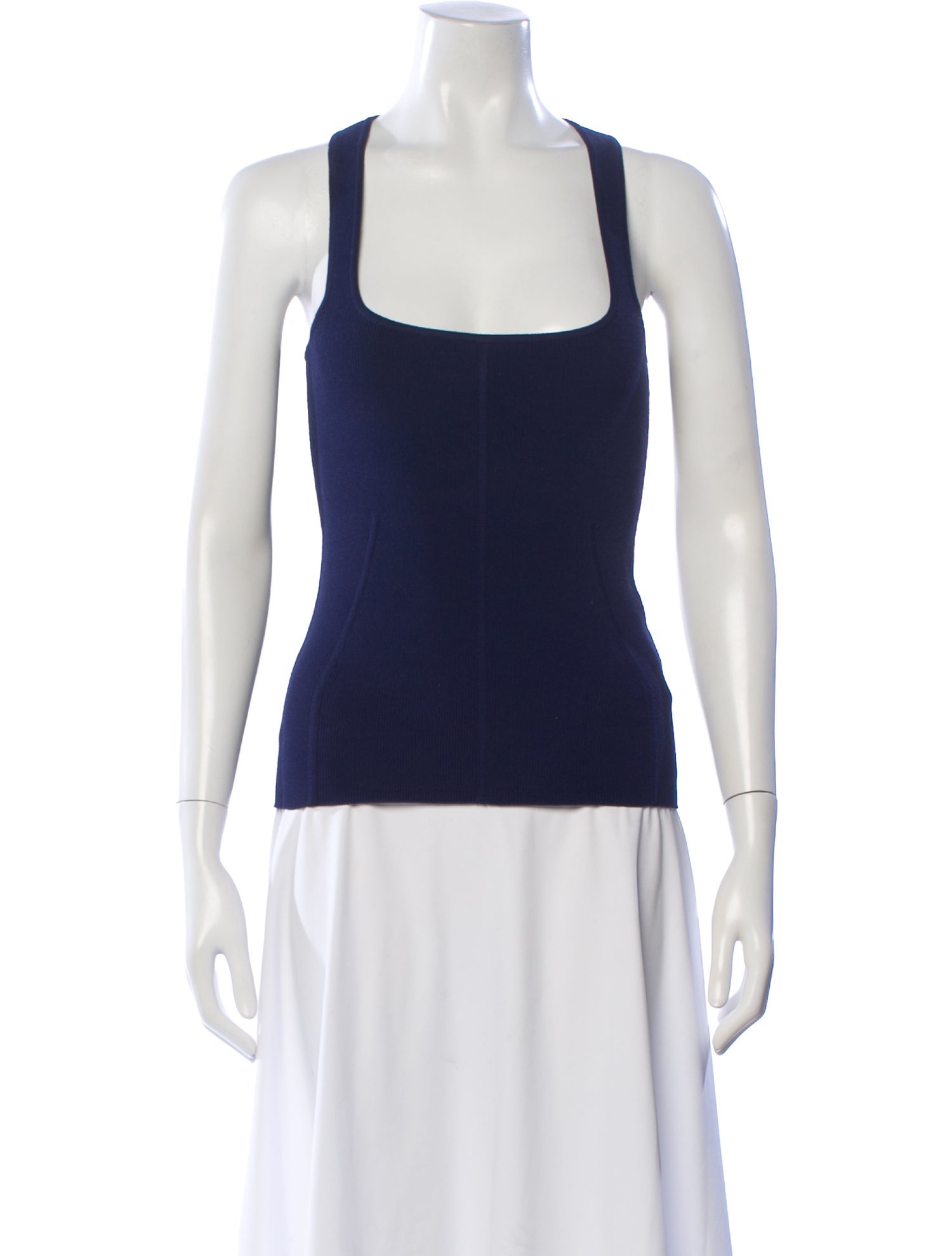 Khaite Square Neckline Sleeveless Top