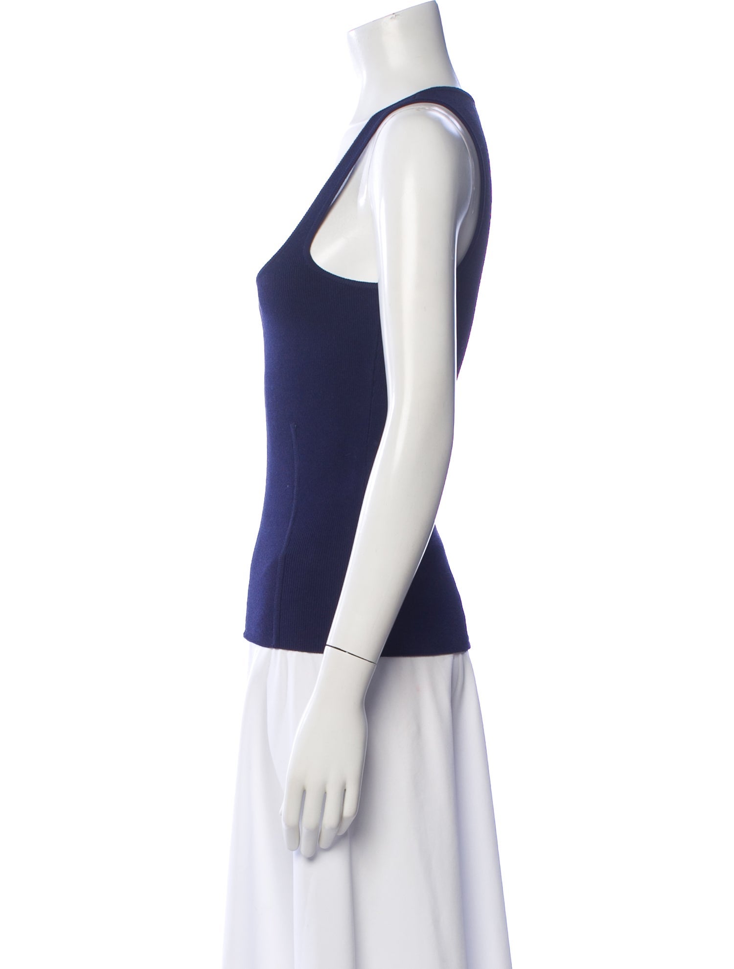 Khaite Square Neckline Sleeveless Top