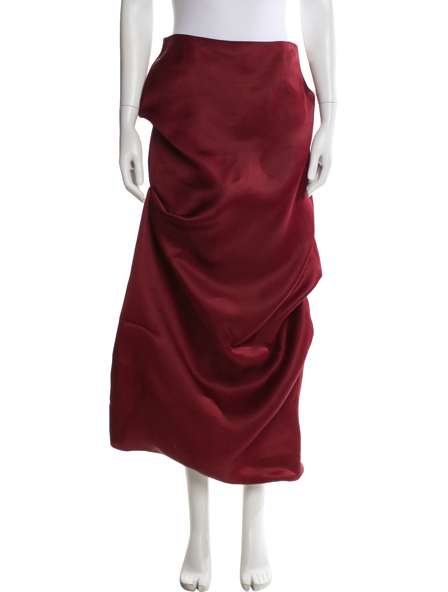 Khaite Silk Midi Length Skirt