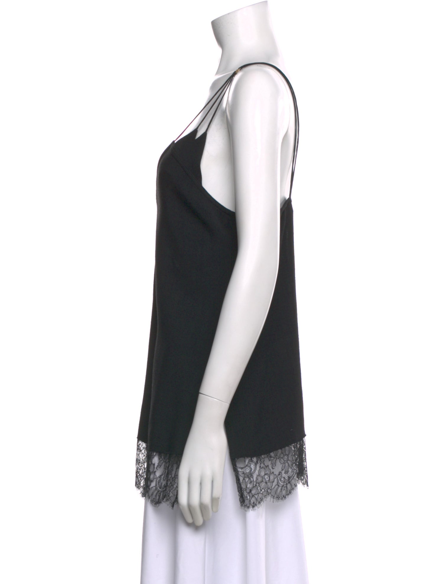 Khaite Lace Pattern V-Neck Top