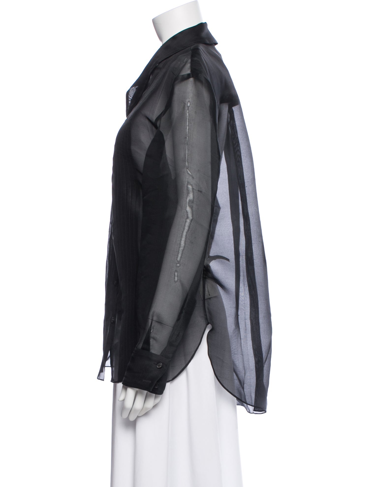 Khaite Silk Long Sleeve Blouse
