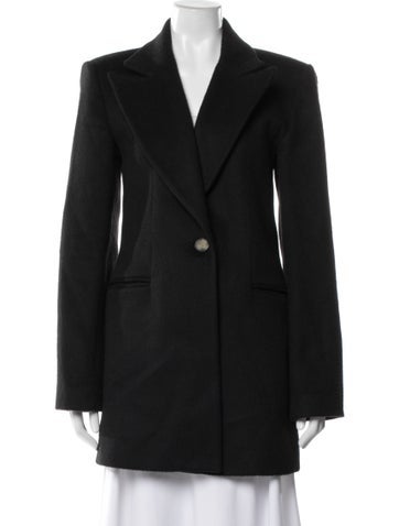 Pre-owned Khaite Virgin Wool Peacoat In Black