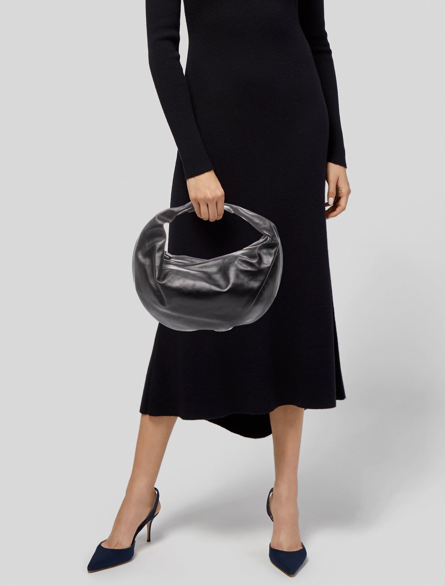 khaite leather dress KHAITE Exclusive Roxanne Dress in Black Leather - Black Designer Dress