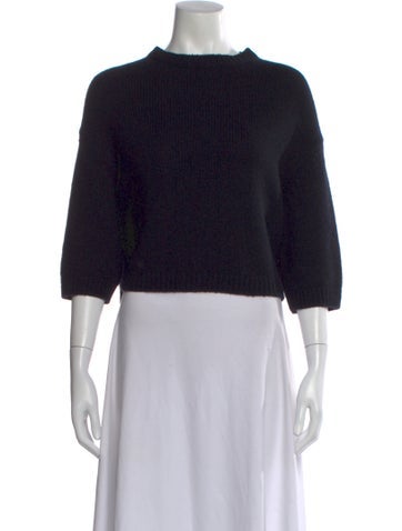 Pre-owned Khaite Cashmere Mock Neck Sweater In Black