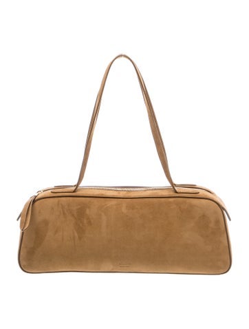 Pre-owned Khaite Leather Shoulder Bag In Brown