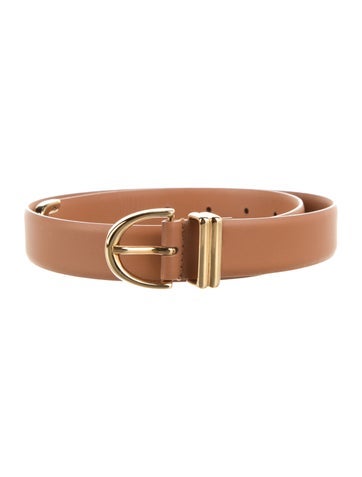 Pre-owned Khaite Skinny Leather Waist Belt In Black