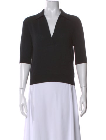 Pre-owned Khaite Cashmere V-neck Sweater In Black