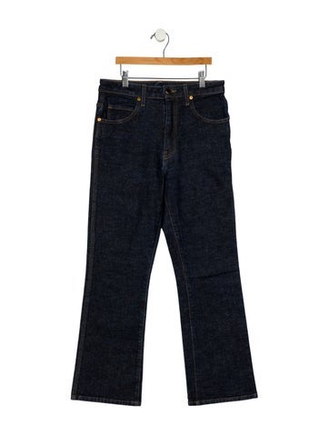 Pre-owned Khaite High-rise Straight Leg Jeans In Blue