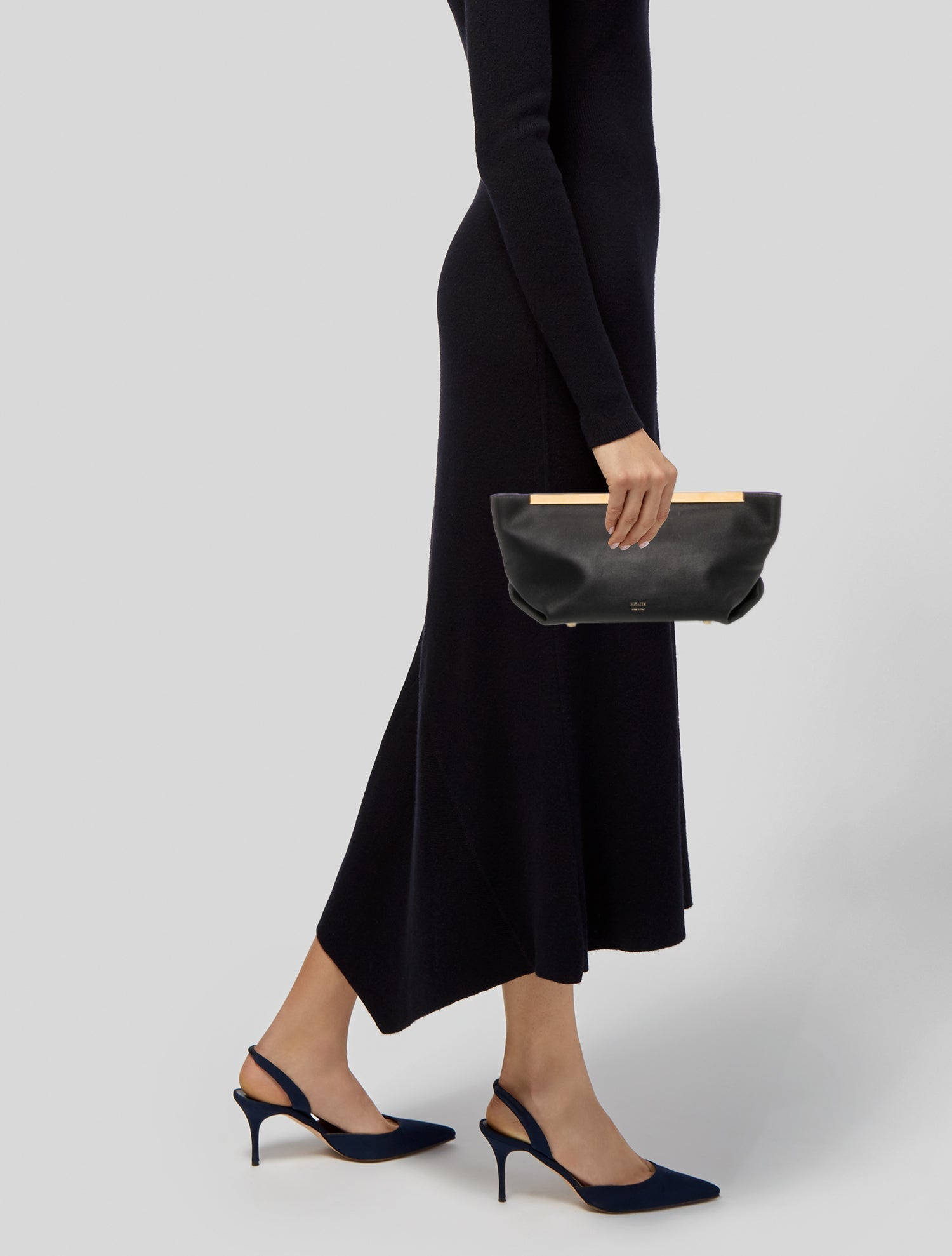 Khaite Leather Aimee Clutch Small