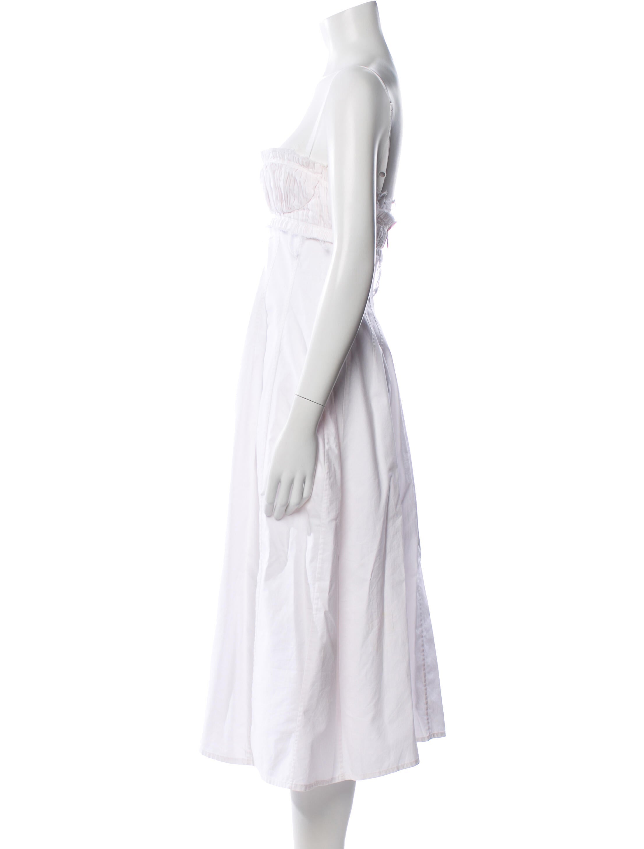 Khaite Strapless Knee-Length Dress