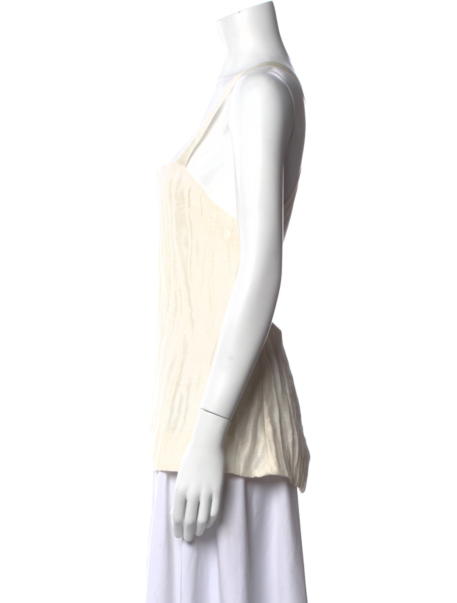 Khaite Square Neckline Sleeveless Top