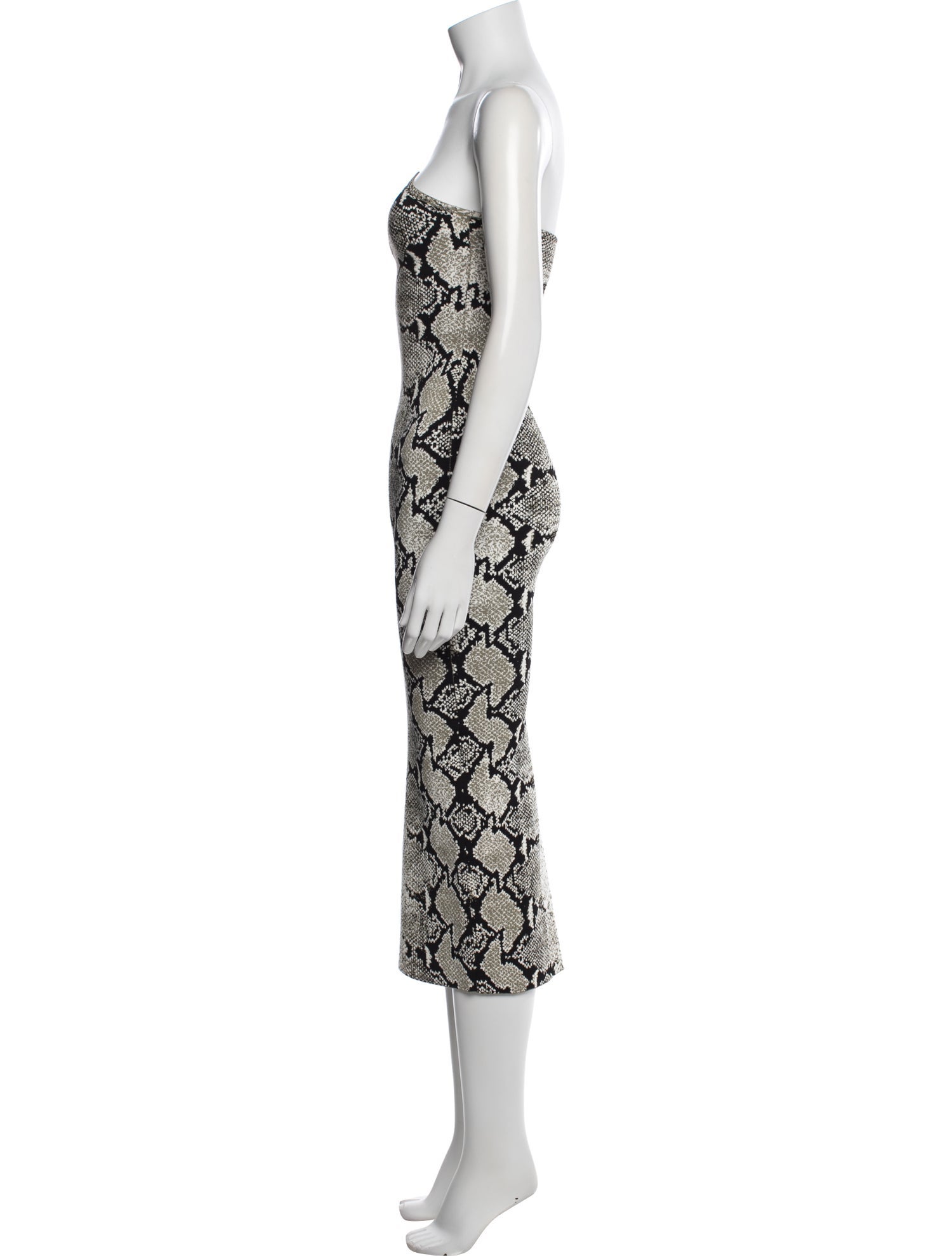 Khaite Animal Print Midi Length Dress