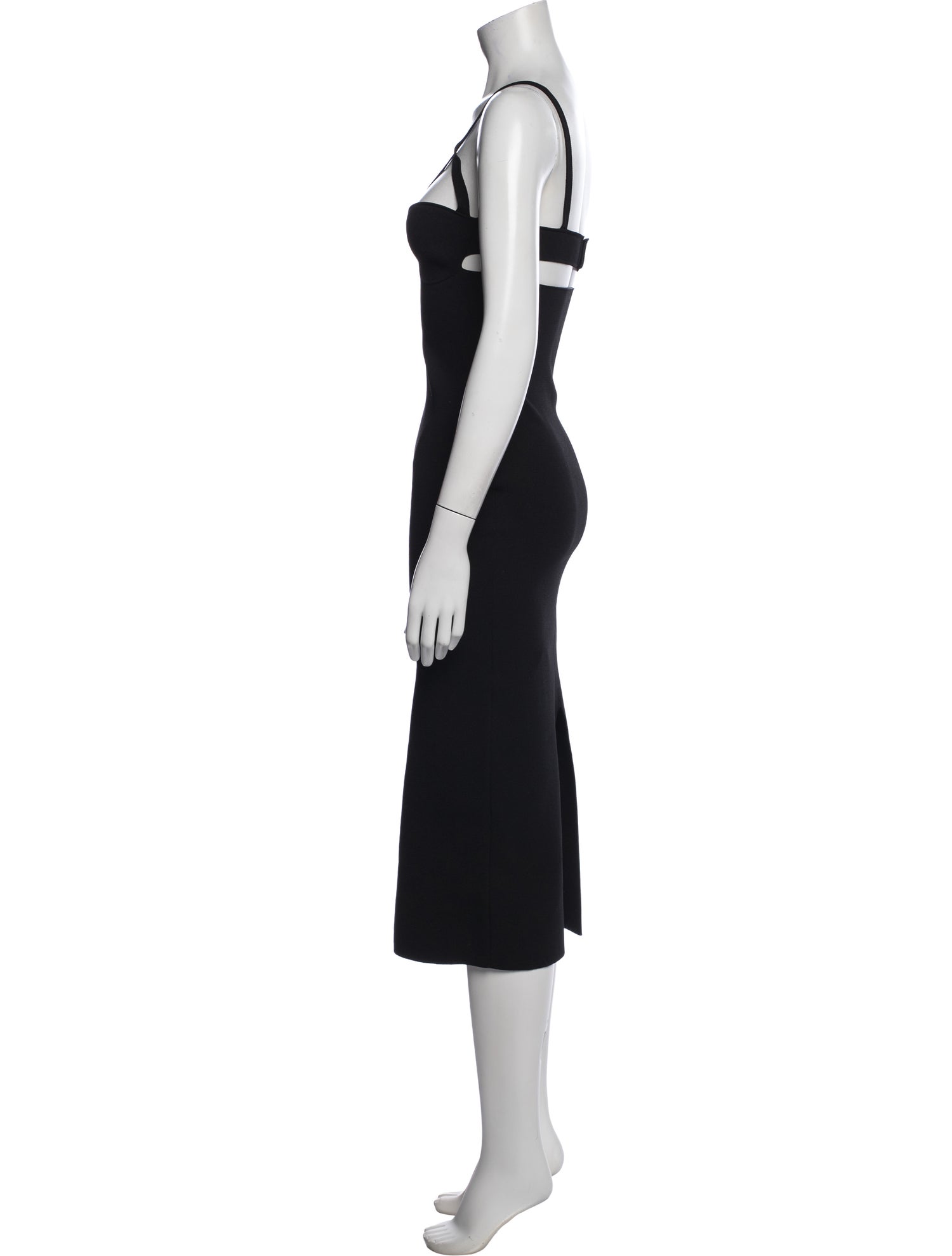 Khaite Plunge Neckline Midi Length Dress