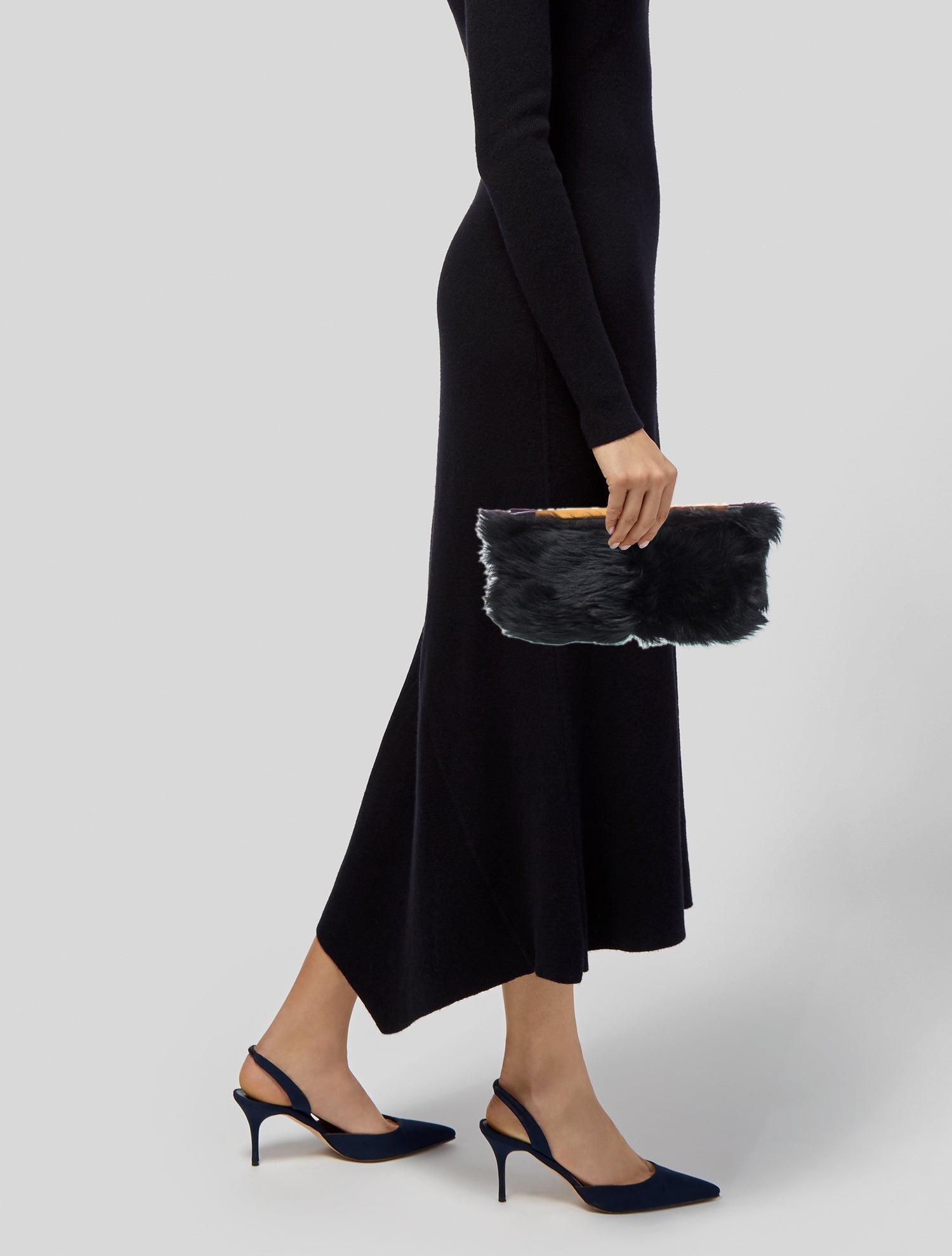 Khaite Fur Aimee Shearling Clutch