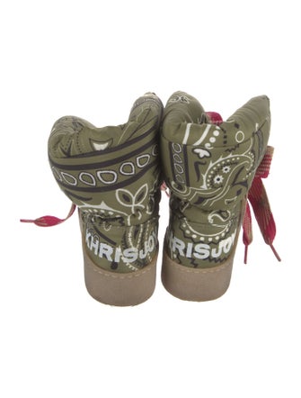 Khrisjoy Nylon Graphic Print Boots