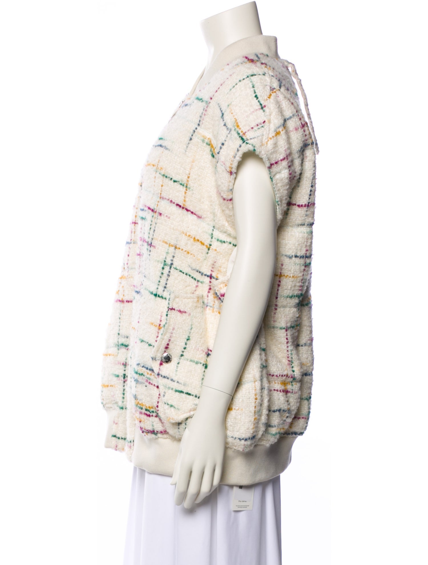 Khrisjoy Tweed Plaid Print Vest