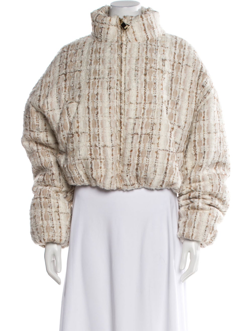 Khrisjoy Wool Tweed Pattern Down Jacket - image 1